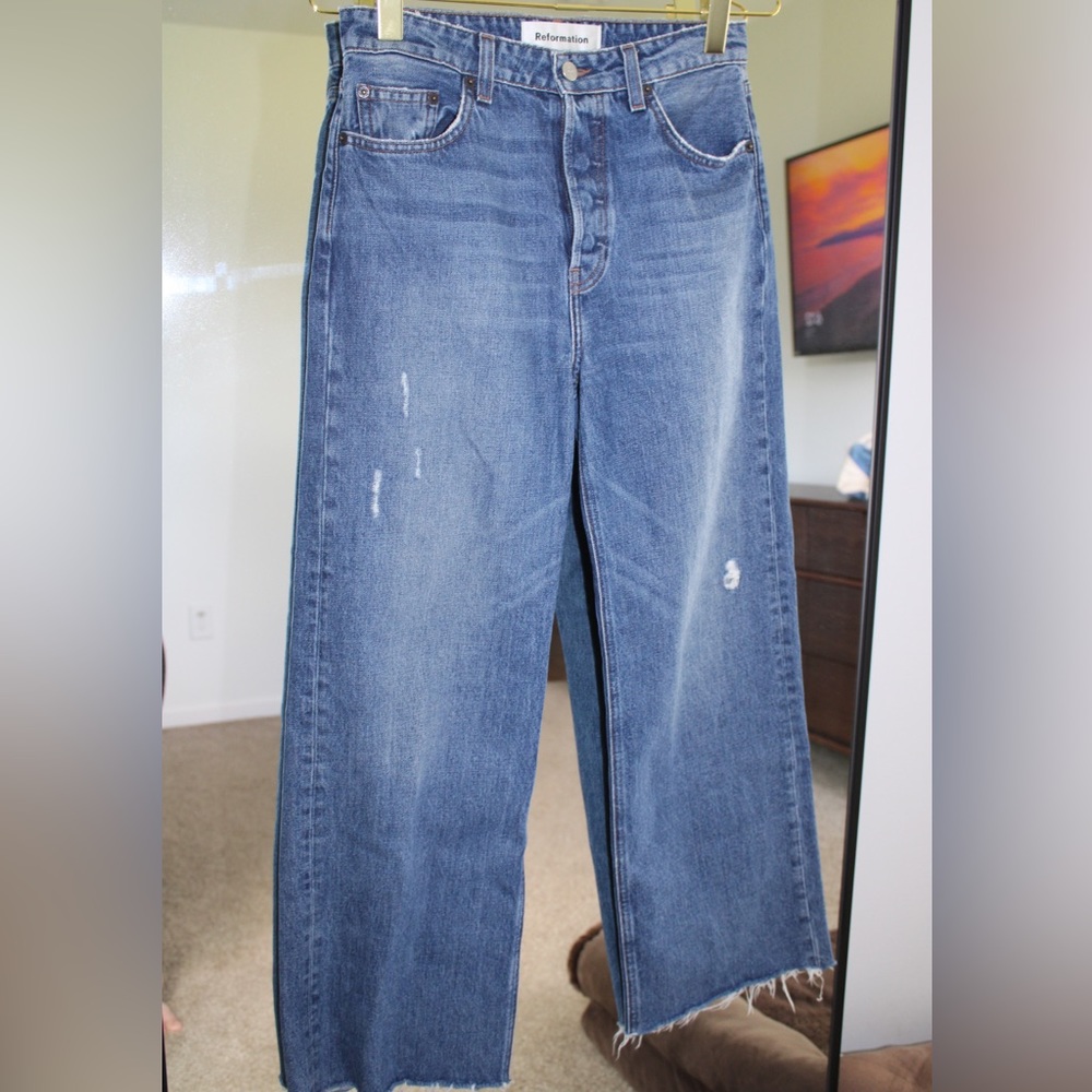 NWOT Reformation Fawcett Jeans Size 28 Celtic Wash